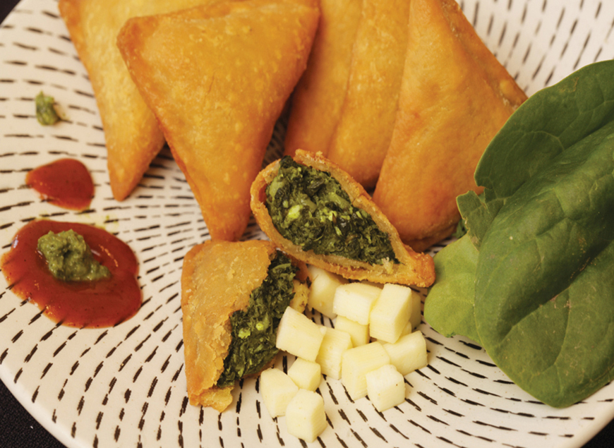 Spinach & Cheese Samosa on Women's Day